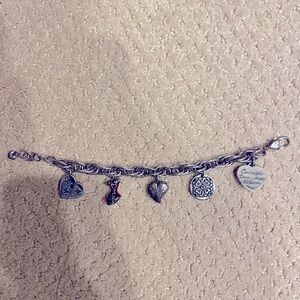 Brighton LOVE charm bracelet. Size: 8.5inches, sterling silver